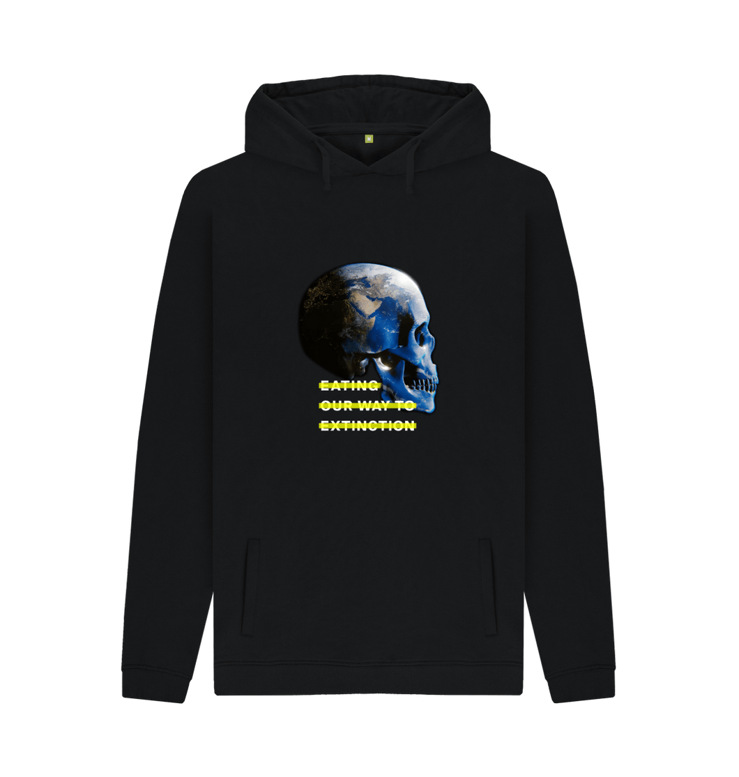 Black Eating 2 Extinction Skull Hoodie